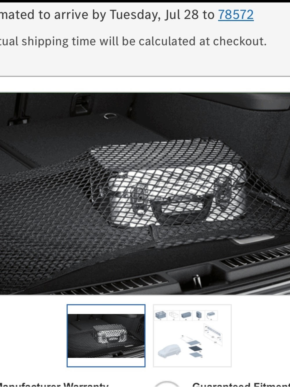 Mercedes Benz Luggage Net, Floor Of Load Compartment (253-860-09-00)